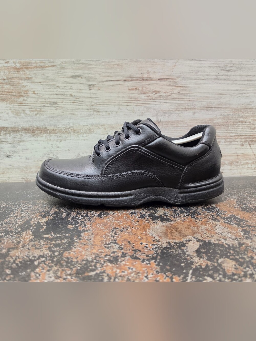 Mens Rockport Eureka Walking Shoes Sz 10 M Used Black Leather K71218